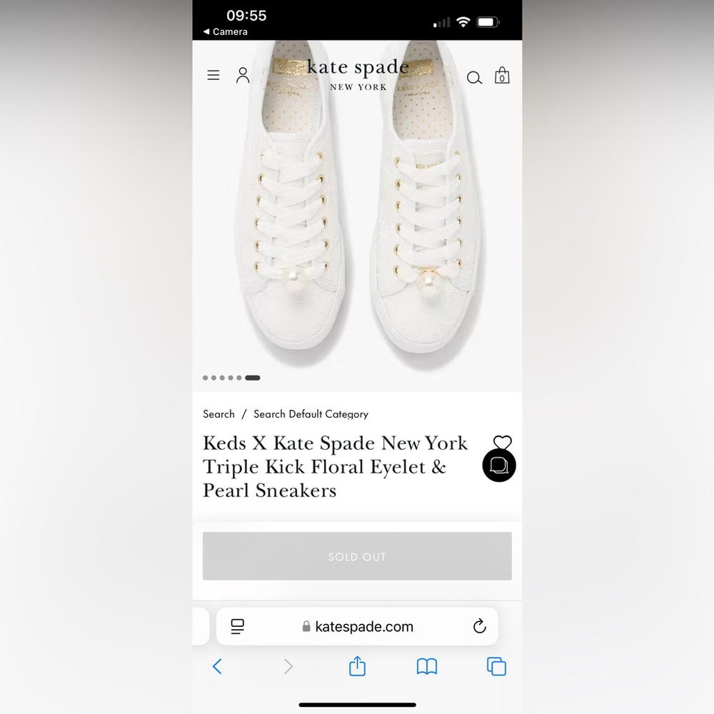Keds X Kate Spade New York Triple Kick Floral Eyelet & Pearl Sneakers